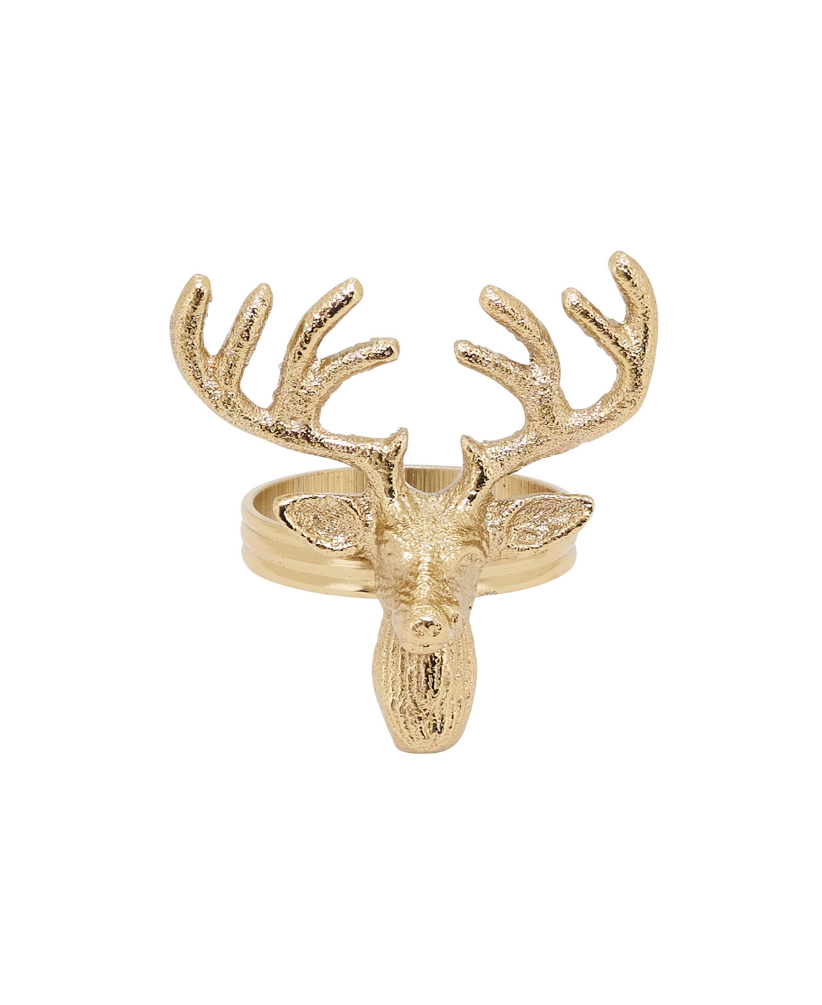 Saro Lifestyle Reindeer Napkin Rings, Set Of 4 In Gold