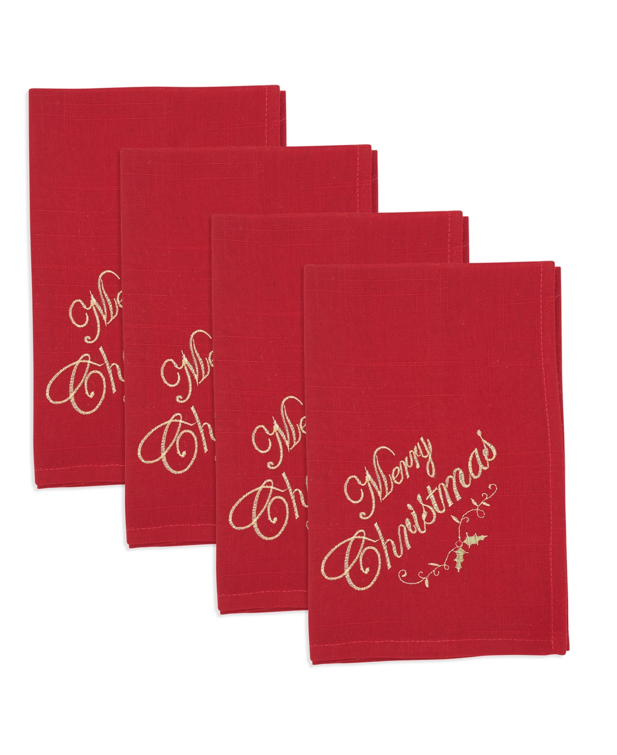 Saro Lifestyle Merry Bright Holiday Napkin, Set of 4
