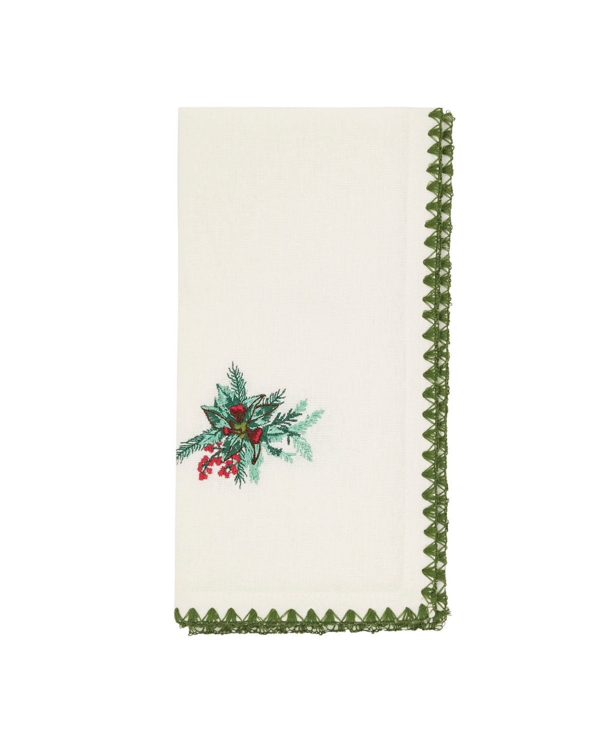 Saro Lifestyle Holly Napkin, Set Of 4 In Green