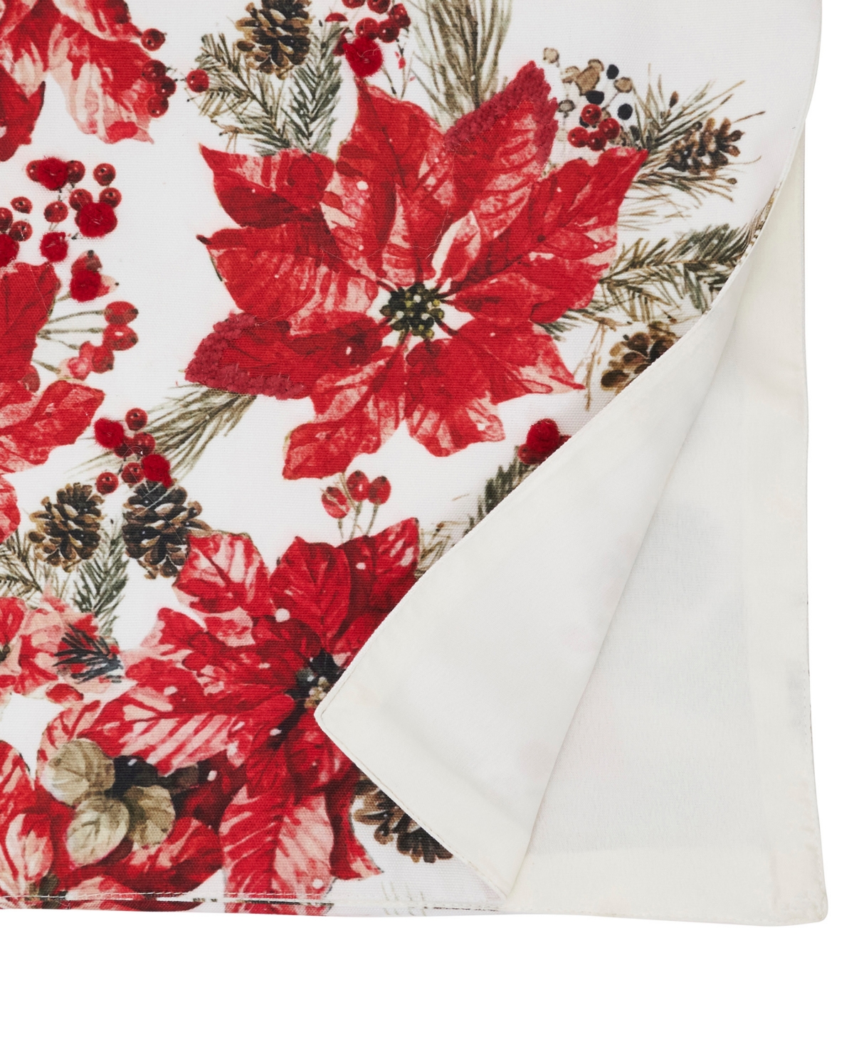 Saro Lifestyle Poinsettia Table Runner