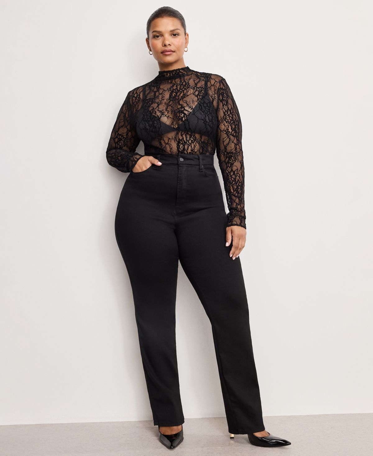 Good American Women's Mock Neck Bodysuit