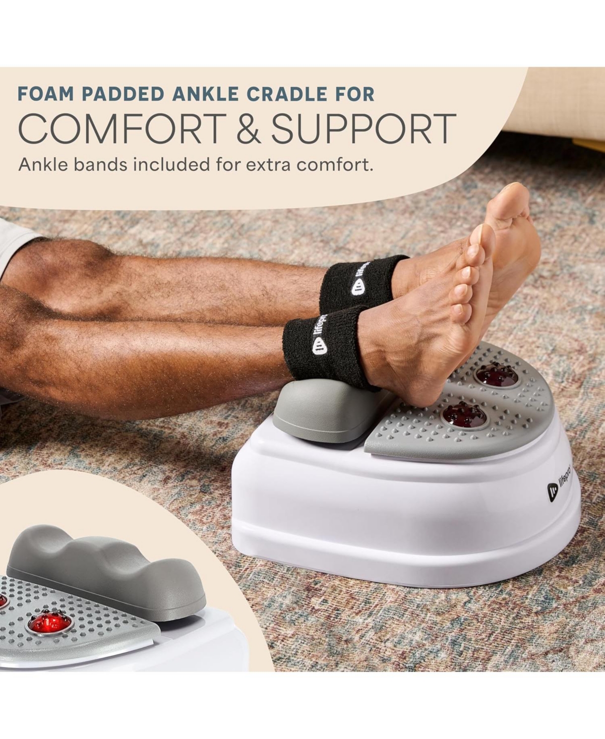 LifePro MediRipple Chi Swing Machine – Passive Leg Exerciser for Circulation, Relaxation & Recovery – Use While Sitting or Lying Down