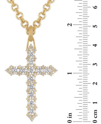 Lab-Grown Diamond (3-1/2 ct. t.w.) Necklace in 18k Gold-Plated with Sterling Silver