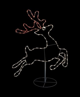 36" Lighted Running Reindeer Silhouette Outdoor Christmas D&eacute;cor