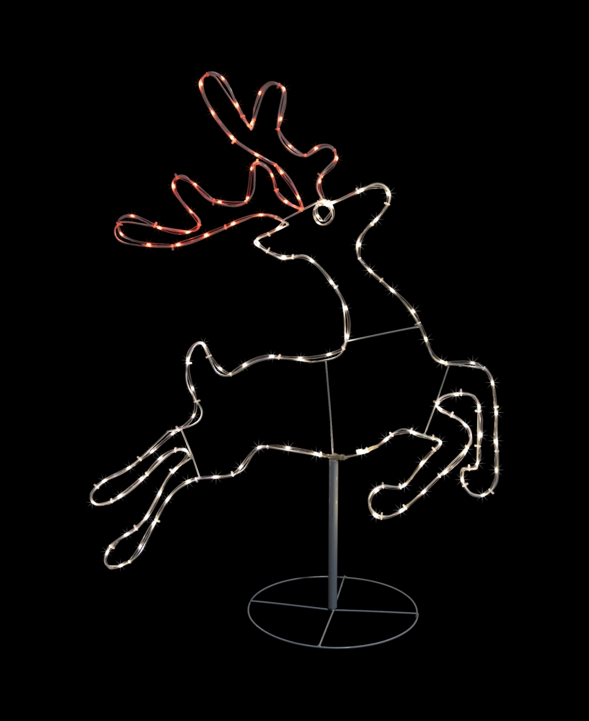 Northlight 36" Lighted Running Reindeer Silhouette Outdoor Christmas Decor In White
