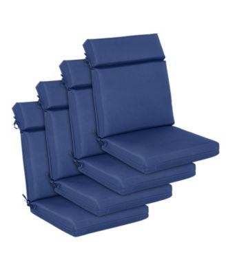 4Pcs Outdoor High Back Dining Chair Cushion Set - 21'' × 44''
