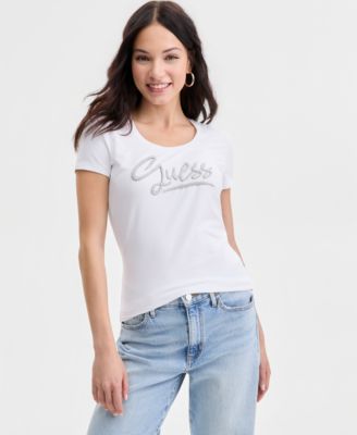 Women's Short-Sleeve Script-Logo T-Shirt