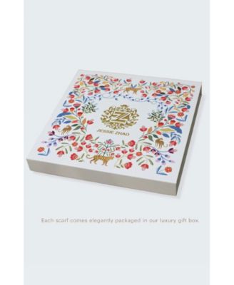 Double Sided Silk Scarf Floral Echo