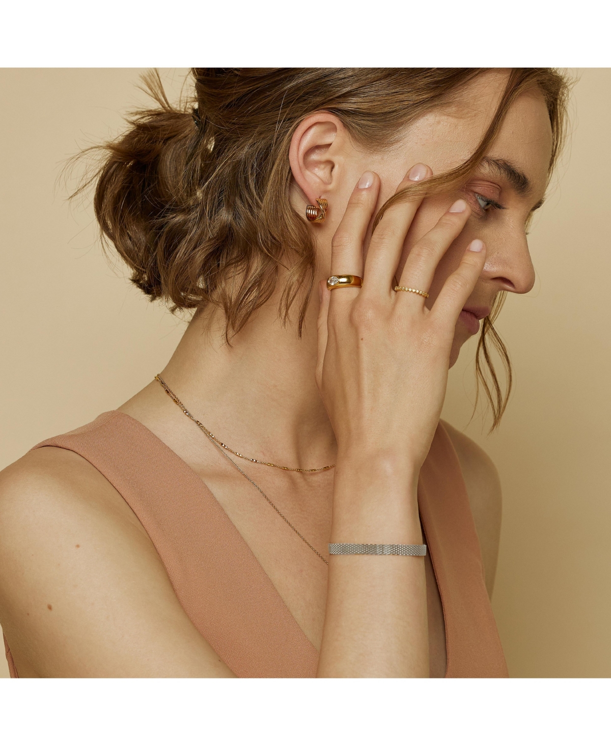 Sterling Silver Mash Chain Adjustable Bracelet