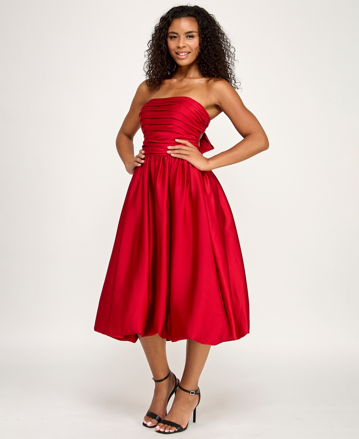 Seni & Cade Juniors' Bubble Strapless Midi Dress