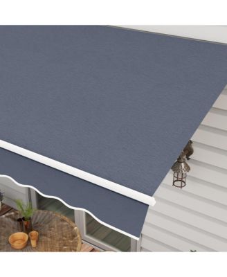 12' x 8' Retractable Awning, Patio Awning Sun Shade Shelter,