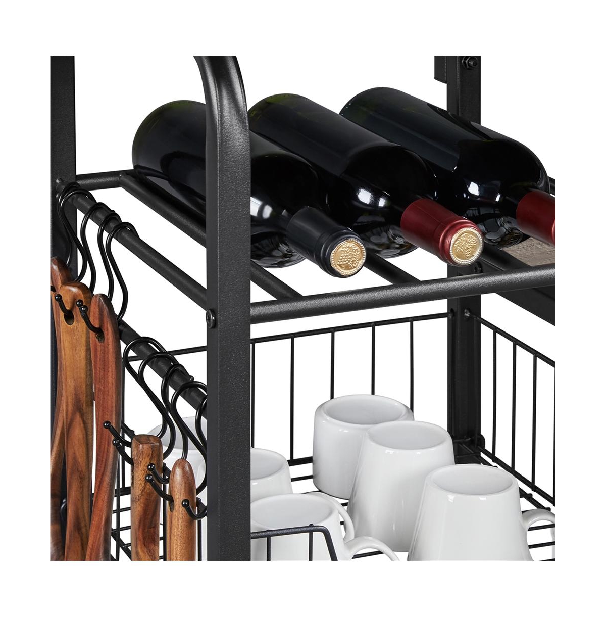 Yaheetech Industrial Rustic Kitchen Baker's Rack Brown