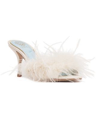 Women's Paelly High-Heel Feathered Dress Sandals