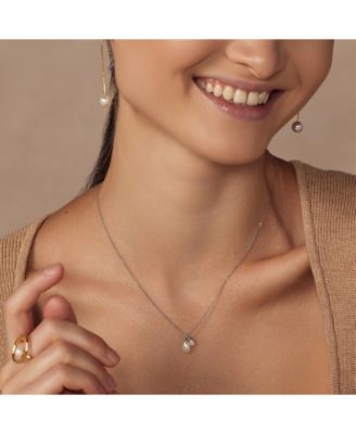 Sterling Silver Maisie Duo Cultured Pearl Pendant Necklace
