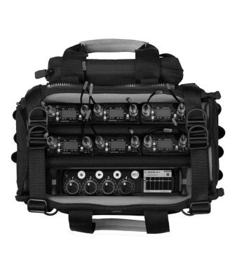 Silent Audio Organizer Bag for Sound Devices MixPre-6 Portable Recorder, Black/Platinum