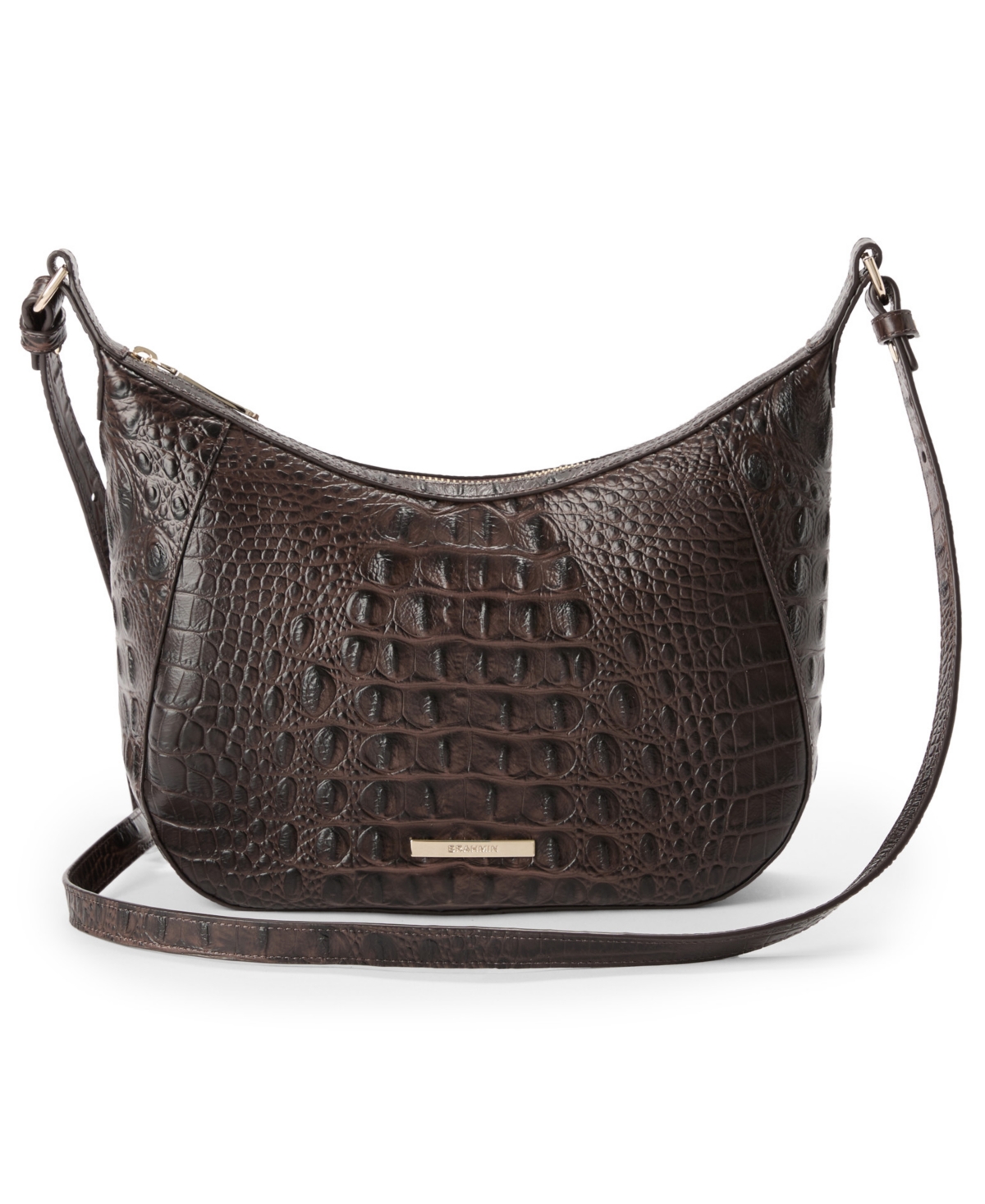 Brahmin Corinne Small Alden Road Leather Crossbody In Brown