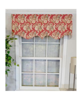 Linda Regal 3" Rod Pocket Lining Luxurious and Elegant Window Treatment Valance 50" x 17" Red