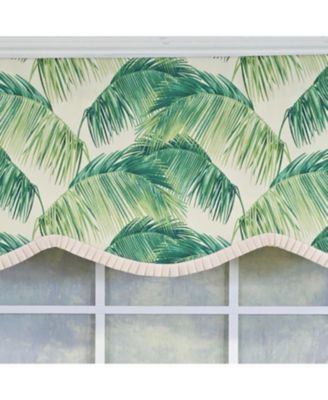 100% Cotton Tortola Provance Fully lined Windows Rod Pocket Valance 50" x 15" Green