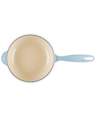 Holly Collection Enameled Cast Iron 2.25-Quart Traditional Saucier with Lid