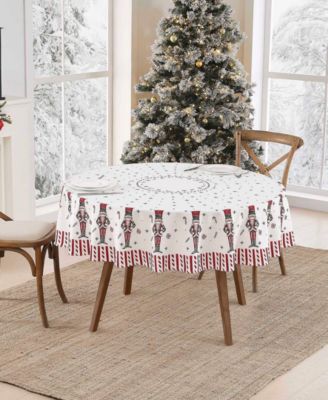 Nutcracker Candy 70" Round Tablecloth