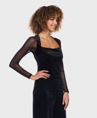 Junior's Square Halter Neck Top