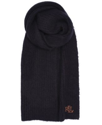 Fisherman Rib with Leather Logo Scarf