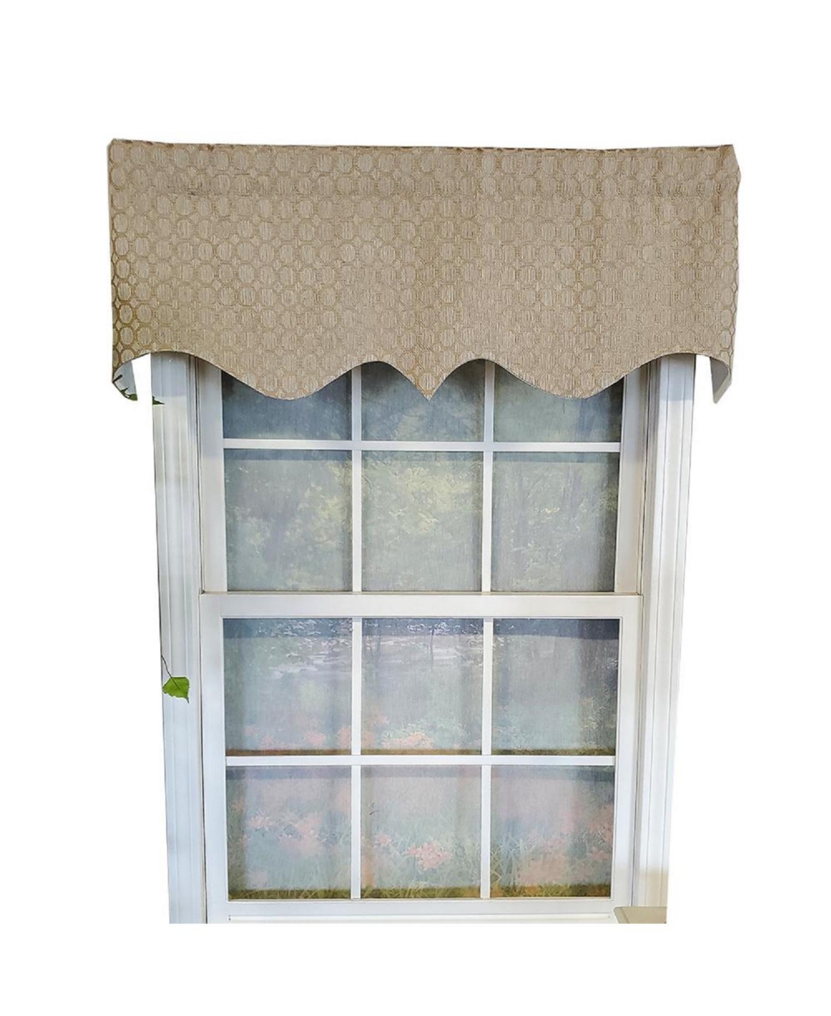 Rlf Home Oliver Regal 3" Rod Pocket Lining Luxurious and Elegant Window Treatment Valance 50" x 17" Taupe