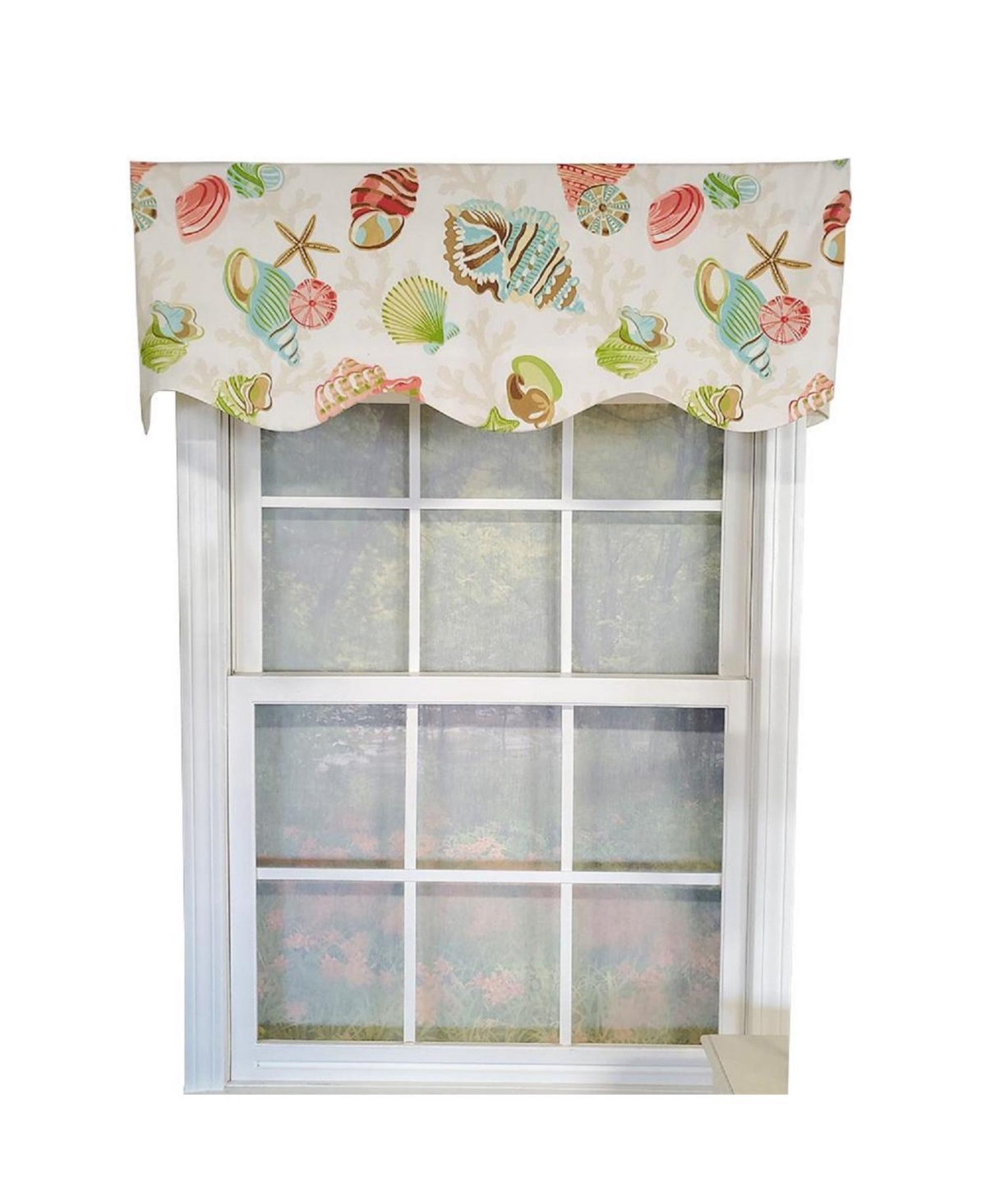 Rlf Home Bay Beach Provance 3" Rod Pocket Lining Luxurious and Elegant Window Treatment Valance 50" x 15" Multi