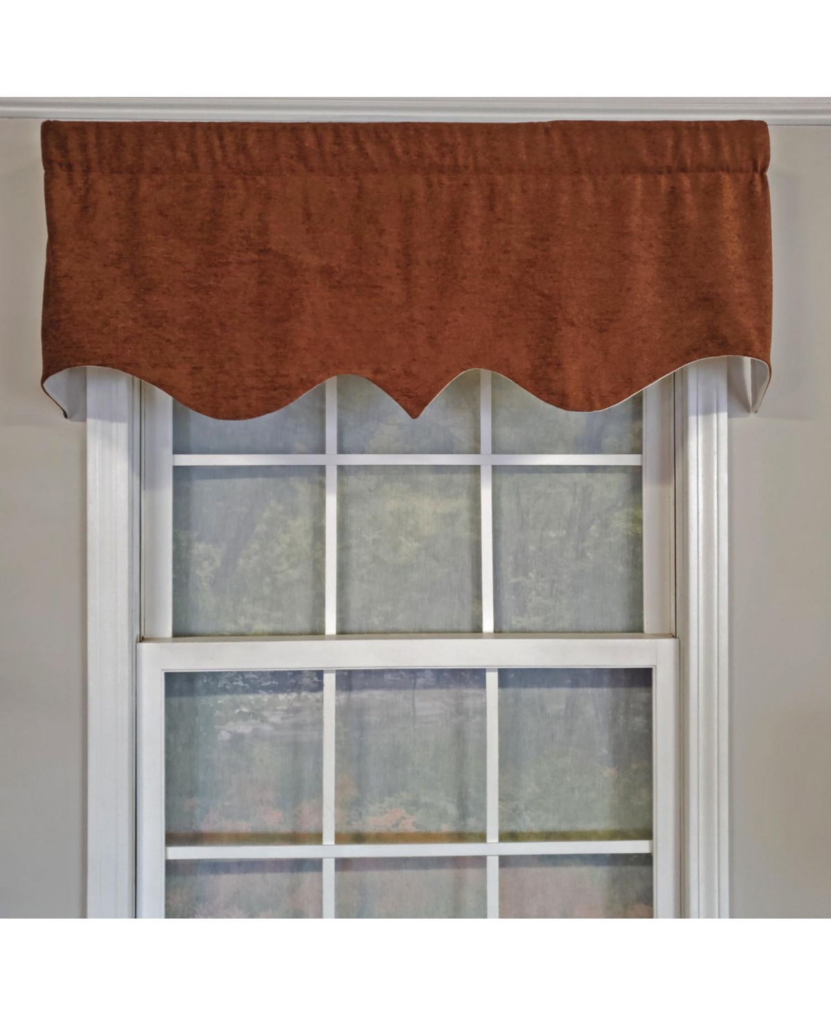 Rlf Home 3" Rod Pocket High Quality Fabric Vintage Regal Valance for Windows 50" x 17" Watermelon