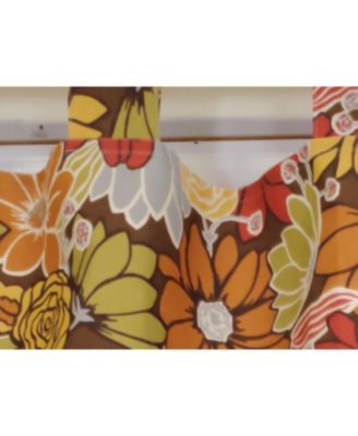4" Top Tab High Quality Fabric Flormania Tab Valance for Windows 50" x 16" Multi