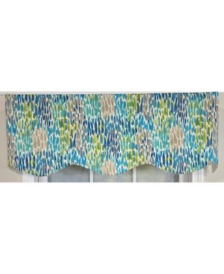 100% Cotton Dazzle Provance With Poly/Cotton Ivory lining Rod Pocket Valance 50" x 17" Blue