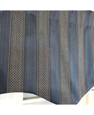 100% Cotton Bronte Regal With Poly/Cotton Ivory lining Rod Pocket Valance 50" x 16" Navy