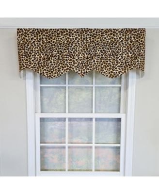 100% Cotton Cheetah Regal  Fully lined Windows Rod Pocket Valance 50" x 17"  Yellow