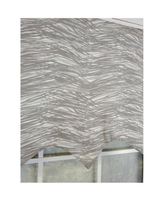 Vasiliki Regal 3" Rod Pocket Lining Luxurious and Elegant Window Treatment Valance 50" x 17" Gray