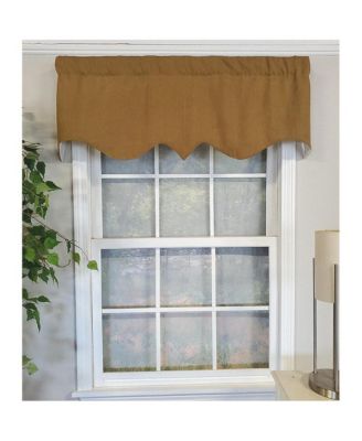 Linen Slub Regal 3" Rod Pocket Lining Luxurious and Elegant Window Treatment Valance 50" x 17" Coffee
