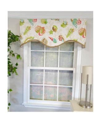 Bay Beach Cornice 3" Rod Pocket Lining Luxurious and Elegant Window Treatment Valance 50" x 17" Multi