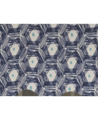 3" Rod Pocket High Quality Fabric Jerin Regal Valance for Windows 50" x 17" Navy