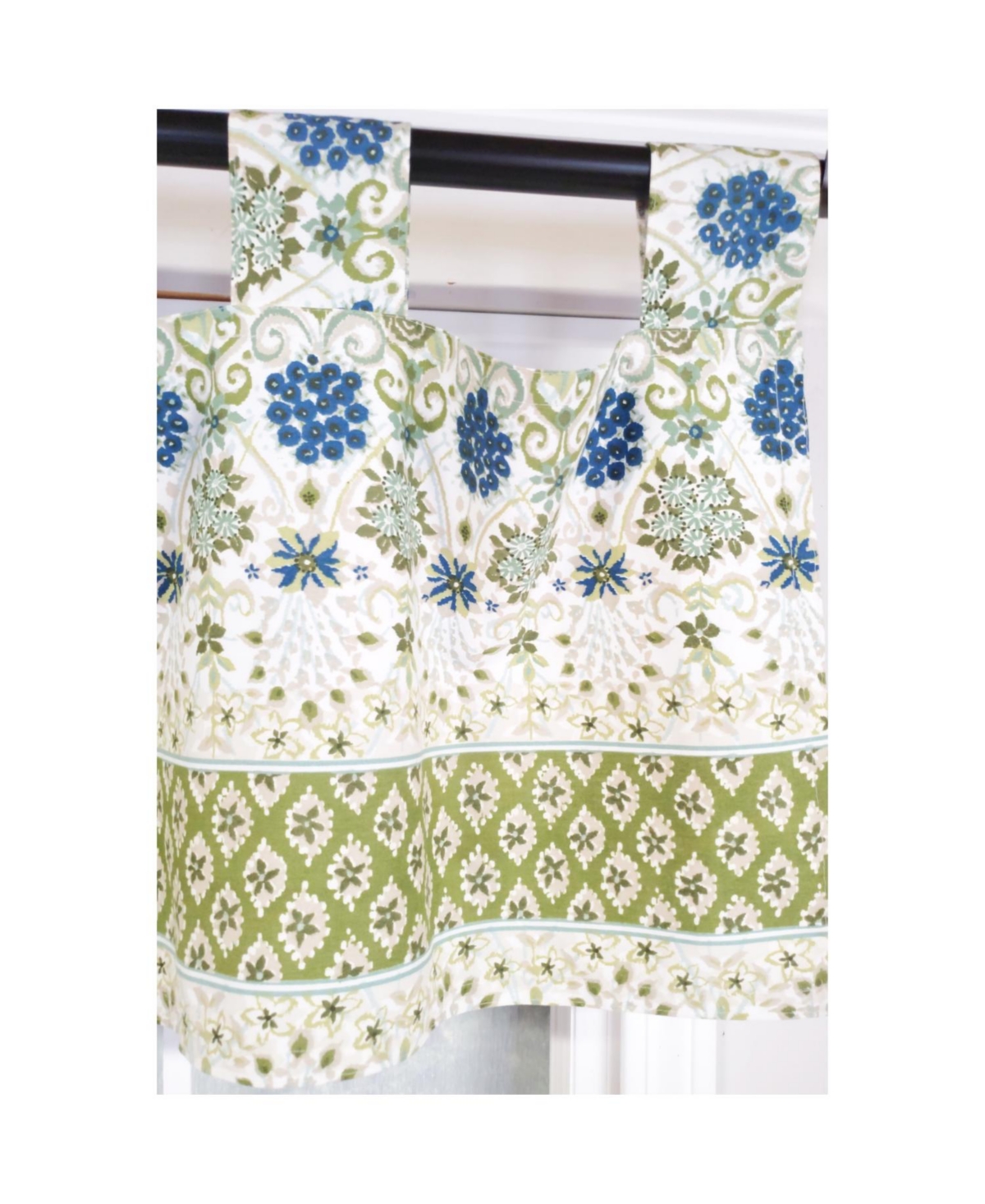 Rlf Home 4" Top Tab High Quality Fabric Viviana Tab Valance for Windows 50" x 16" Natural