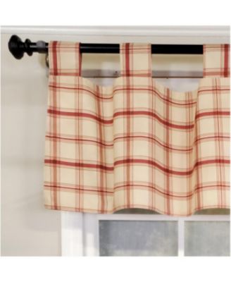 4" Top Tab High Quality Fabric Al Fresco Tab Valance for Windows 50" x 16" Burgundy