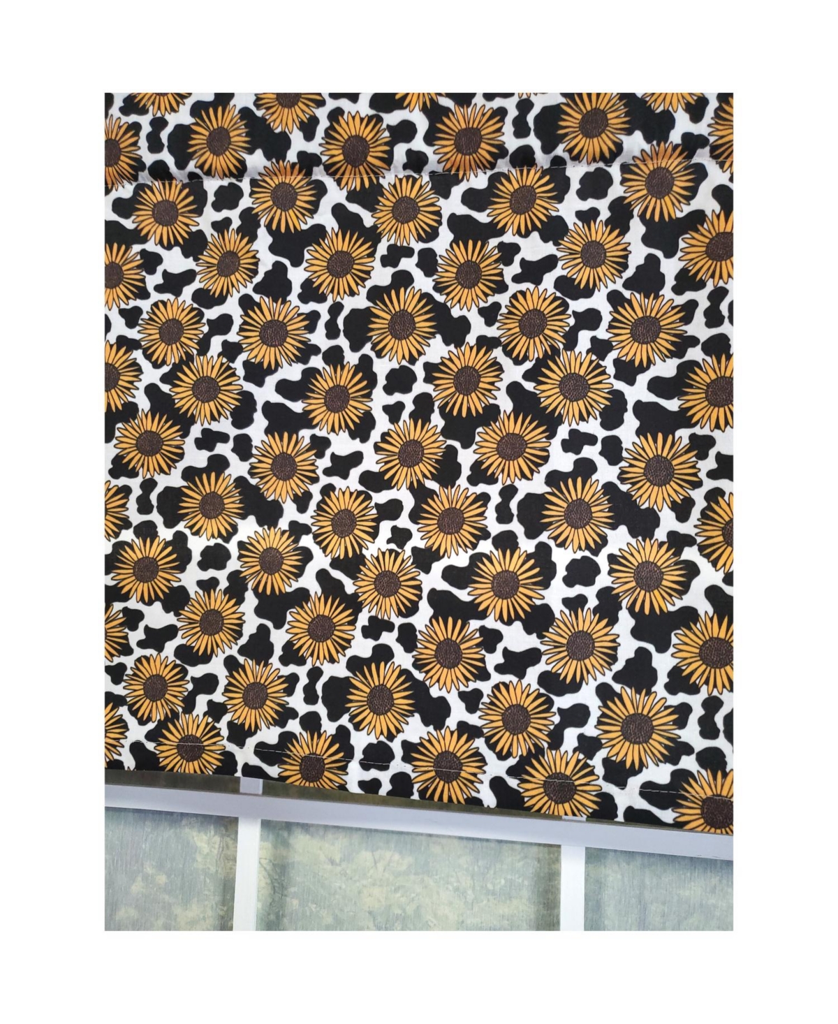 Rlf Home 3" Rod Pocket High Quality Fabric Fall Field Tailored Valance for Windows 50" x 14" Yellow