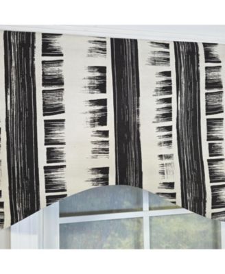 100% Cotton Jaspeado Cornice With Poly/Cotton Ivory lining Rod Pocket Valance 50" x 17" Black