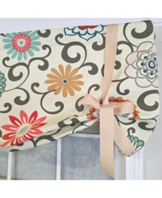 100% Cotton Monterrey Tie-Up  Fully lined Windows Rod Pocket Valance 50" x 23"  Cream