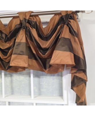 100% PolyesterPascal 3-S Victory Swag Unlined Windows Tab Top Valance 60" x 25"  Brown