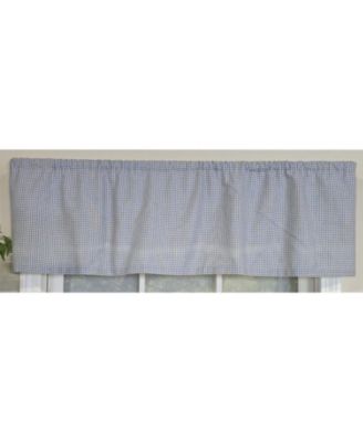 100% Cotton Crosswell Tailored  Unlined Windows Rod Pocket Valance 51" x 12"  Blue