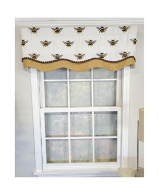 Busy Bee Glory 3" Rod Pocket Lining Luxurious and Elegant Window Treatment Valance 50" x 16" Honey