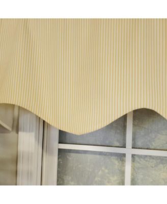Pin Stripe Regal 3" Rod Pocket Lining Luxurious and Elegant Window Treatment Valance 50" x 17" Yellow