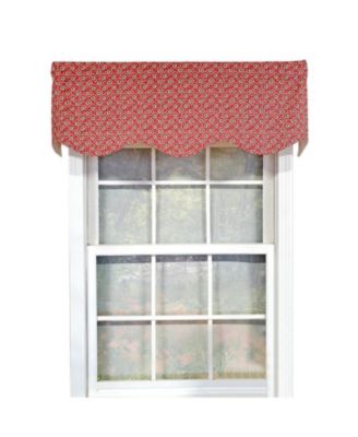 Athima Provence Mini Flower Bouquets Lining Effortless Installation Elegant Window Treatment Valance 50" X 15" Red
