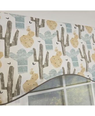 100% Cotton Arizona Cornice  Fully lined Windows Rod Pocket Valance 50" x 17"  Natural