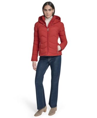 Women's Short Zip-Up Hooded Puffer Coat