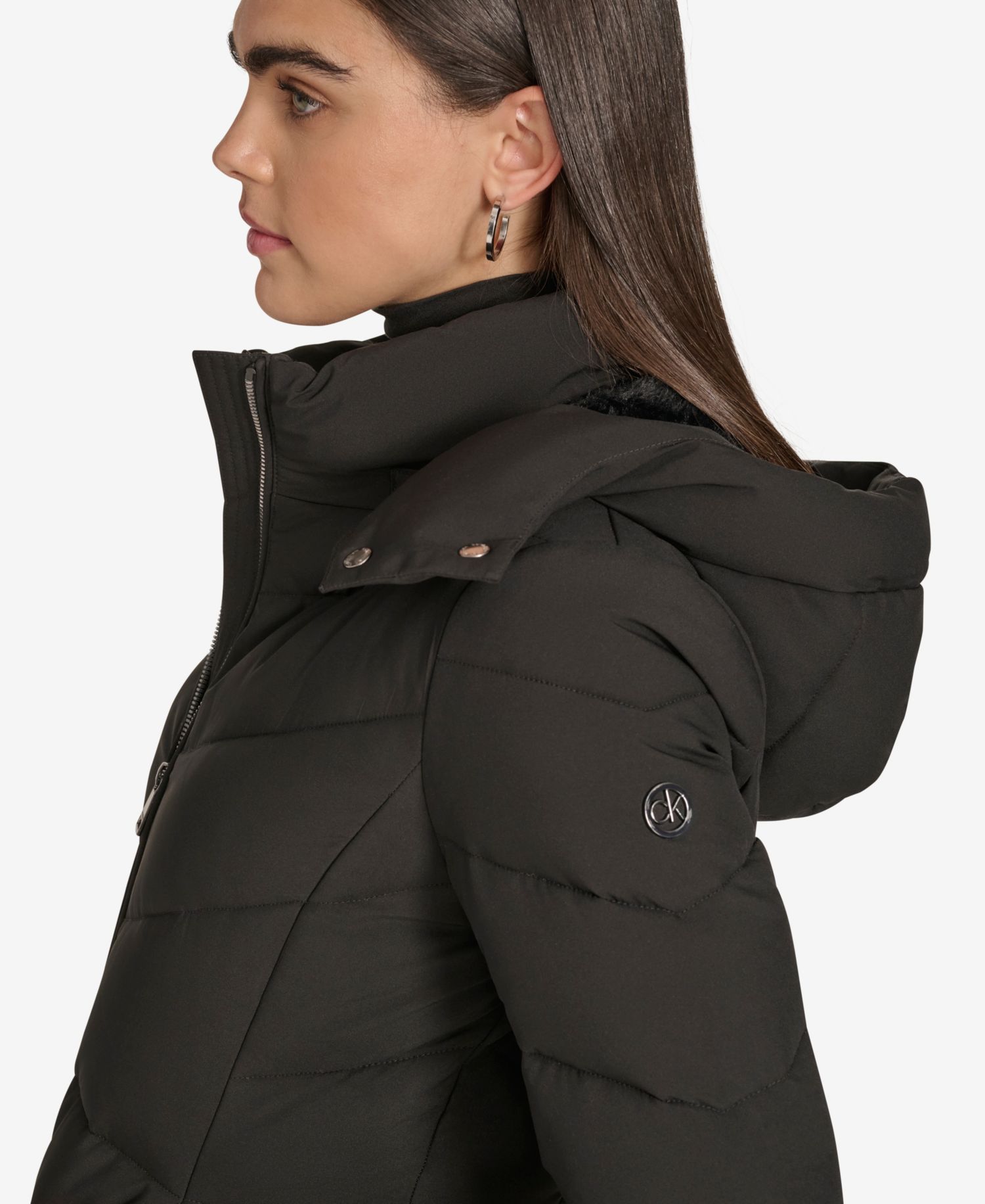 Women's Short Zip Front Puffer Jacket